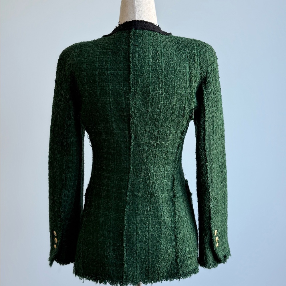 Zara Green Tweed Jacket blazer - Picture 3 of 3